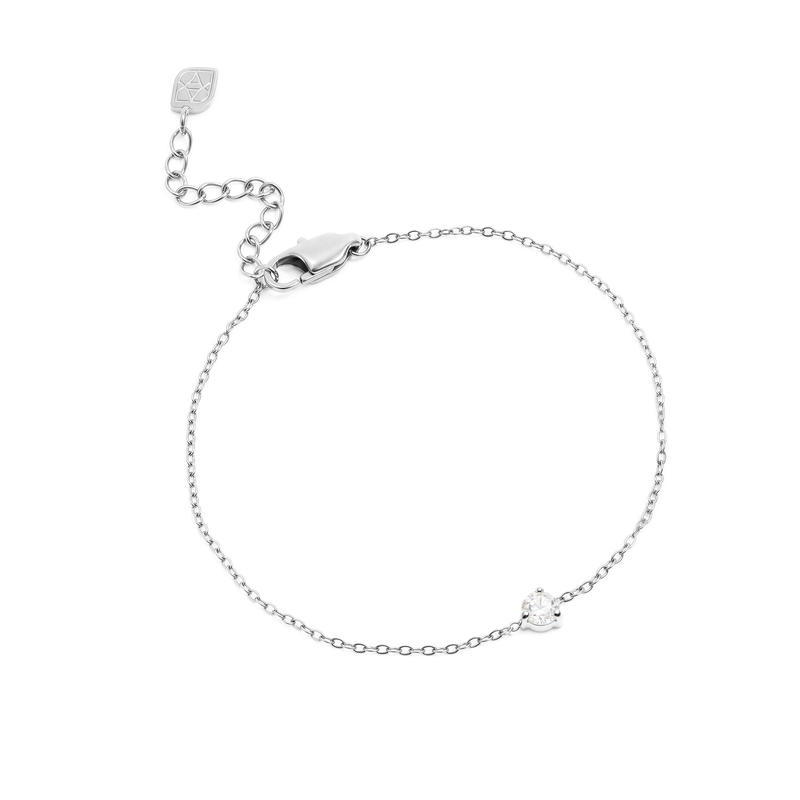 Clear Round Bracelet (Silver) - Worth £49