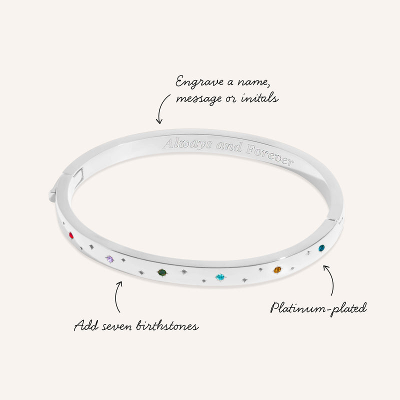 The Story of Us Bangle (Silver)