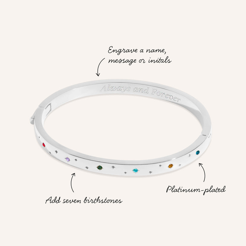 The Story of Us Bangle (Silver)