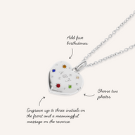The Story of Us Heart Locket Necklace (Silver)