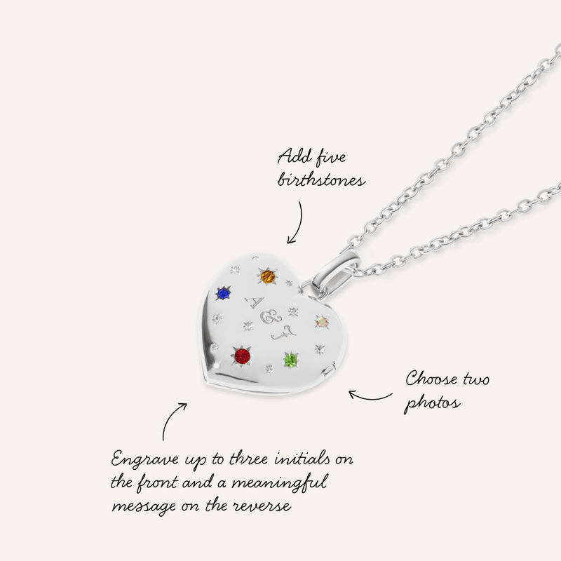 The Story of Us Heart Locket Necklace (Silver)