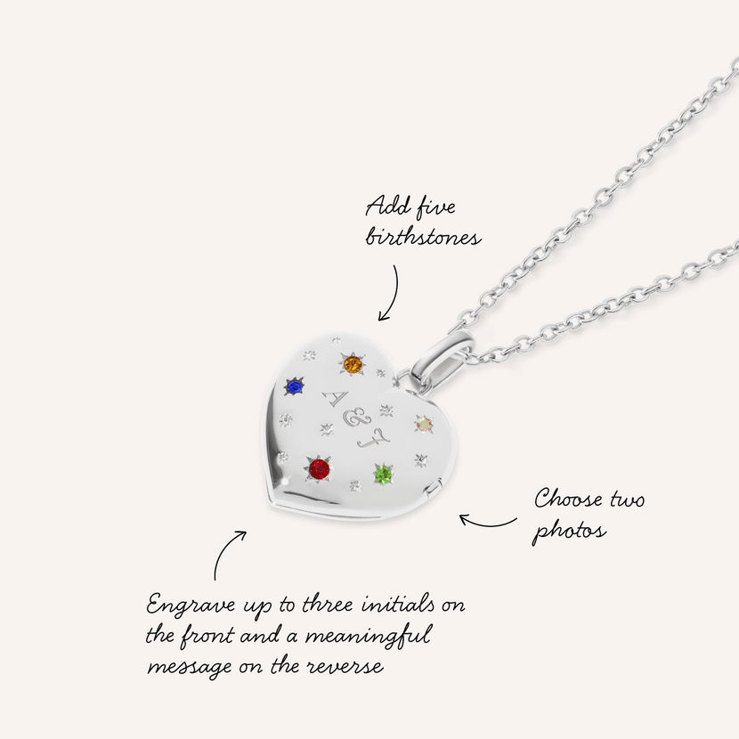 The Story of Us Heart Locket Necklace (Silver)