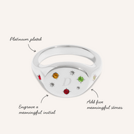 The Story of Us Oval Signet Ring (Silver)