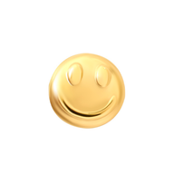 Mini Me Floating Smiley Charm (Gold)