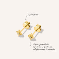 Written In The Stars Chain Bracelet & Star Stud Earrings Set (Gold)
