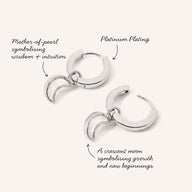 Lunar Hoop Earrings (Silver)