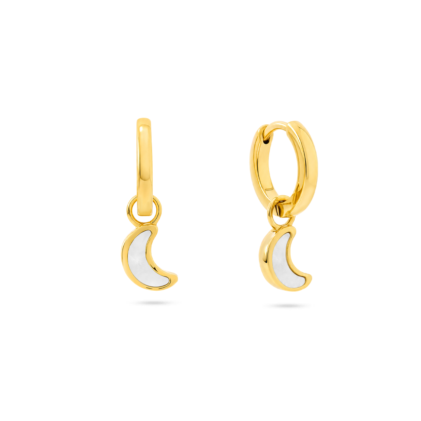 Lunar Hoop Earrings (Gold)