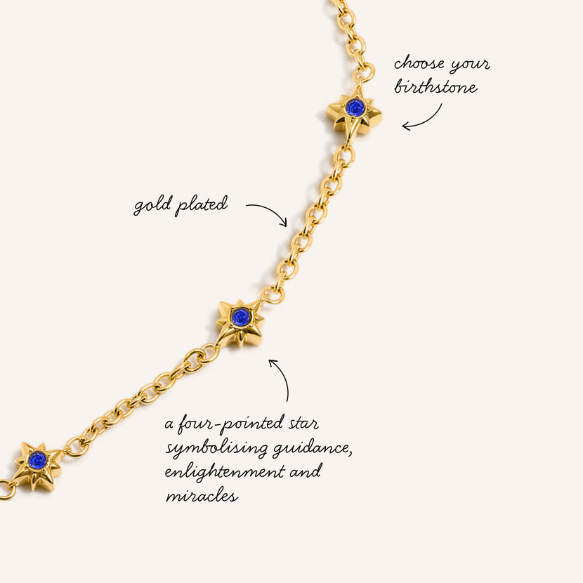 Written In The Stars Birthstone Bracelet (Gold)