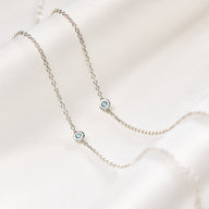 Fine Aquamarine Bracelet (Silver)