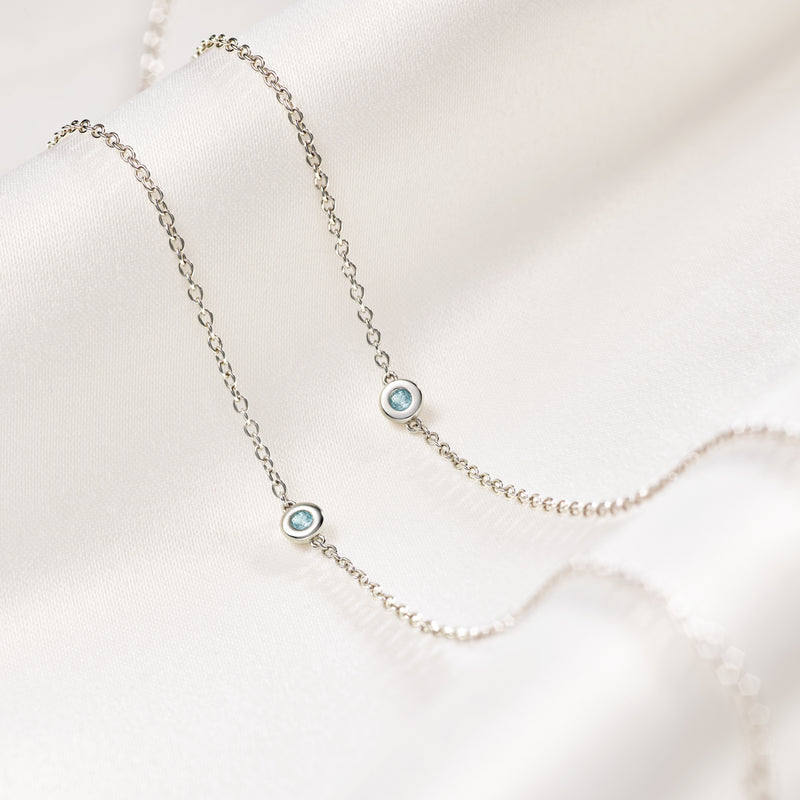 Fine Aquamarine Bracelet (Silver)