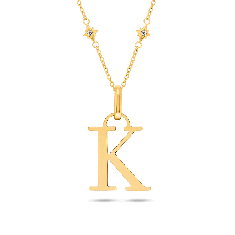 Written in the Stars Initial Necklace (Gold)