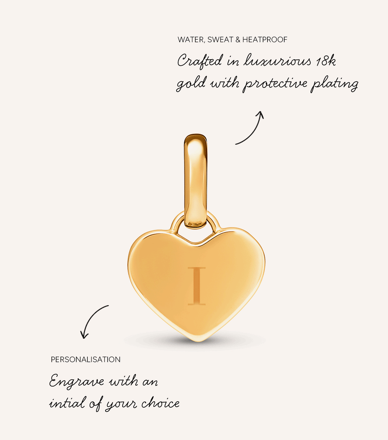 White Quartz Heart Pendant (Gold)