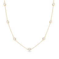 Signature Cut Multi White Quartz Necklace (Gold)