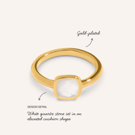 Mother of Pearl Cushion Ring (Gold)