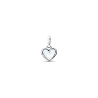 White Quartz Heart Pendant (Silver)
