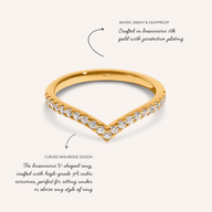 Oval Ring & Wishbone Stacking Set (Gold)