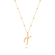 Written in The Sand Initial Necklace (Gold)