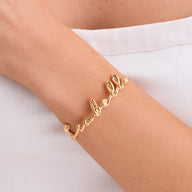 Written In The Sand Custom Name Bangle (Gold)