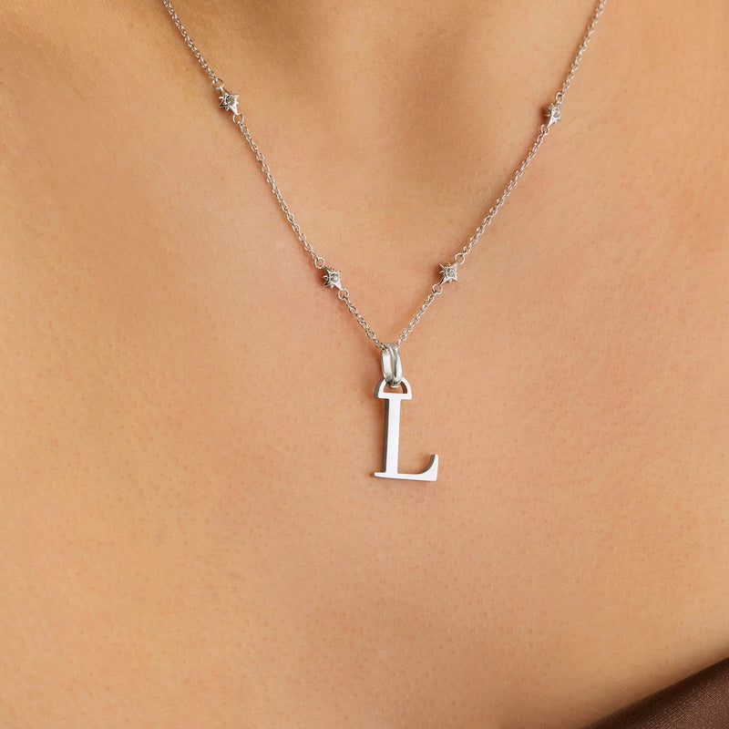 Written in the Stars Initial Necklace (Silver)