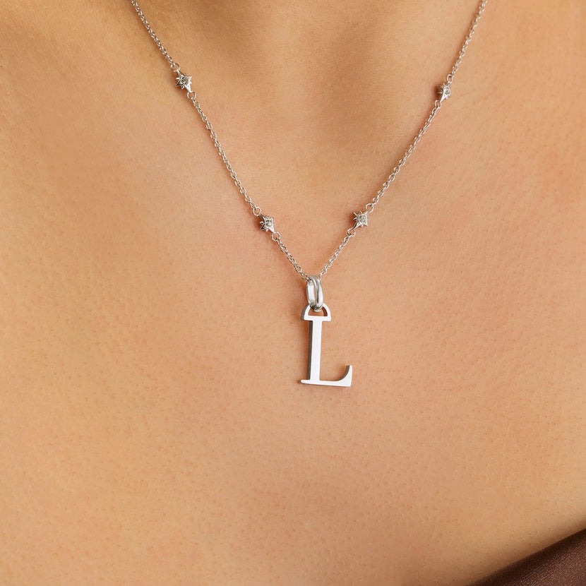 Written in the Stars Initial Necklace (Silver)