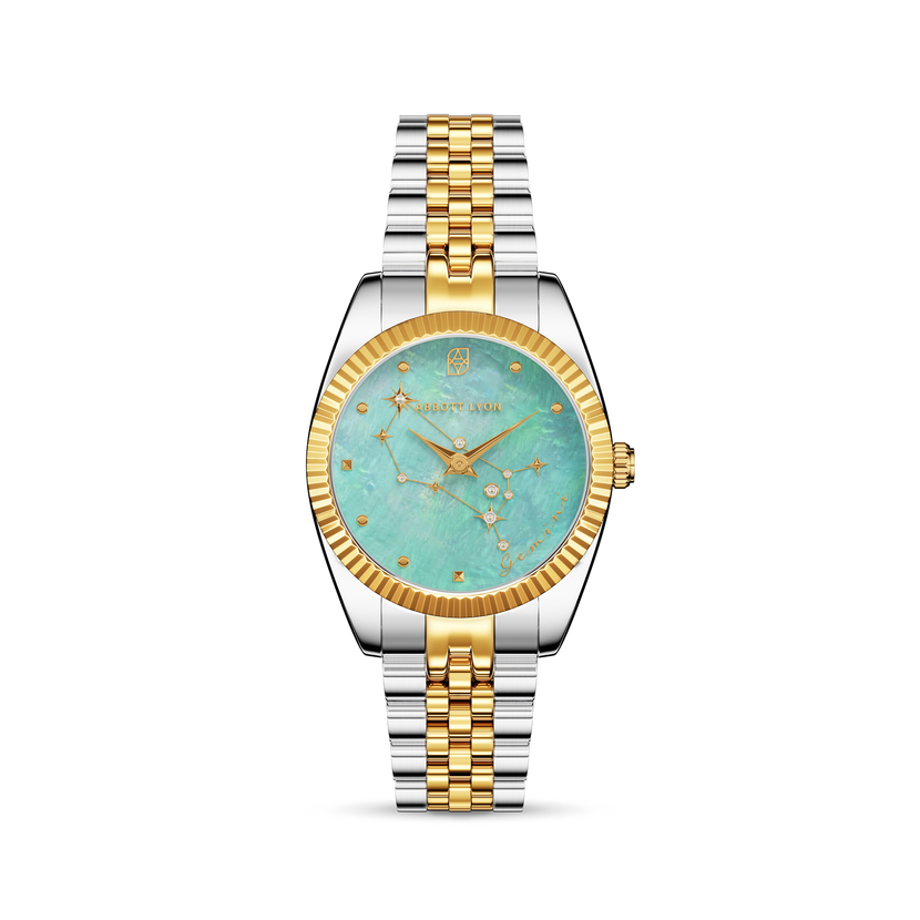 Belgravia 30 Aqua Zodiac Watch (Gold/Silver)