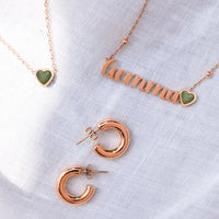 Birthstone Name Necklace (Rose Gold)