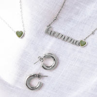 Birthstone Name Necklace (Silver)