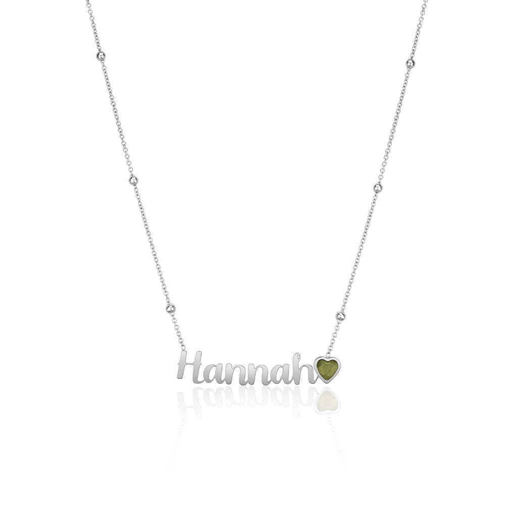 Birthstone Name Necklace