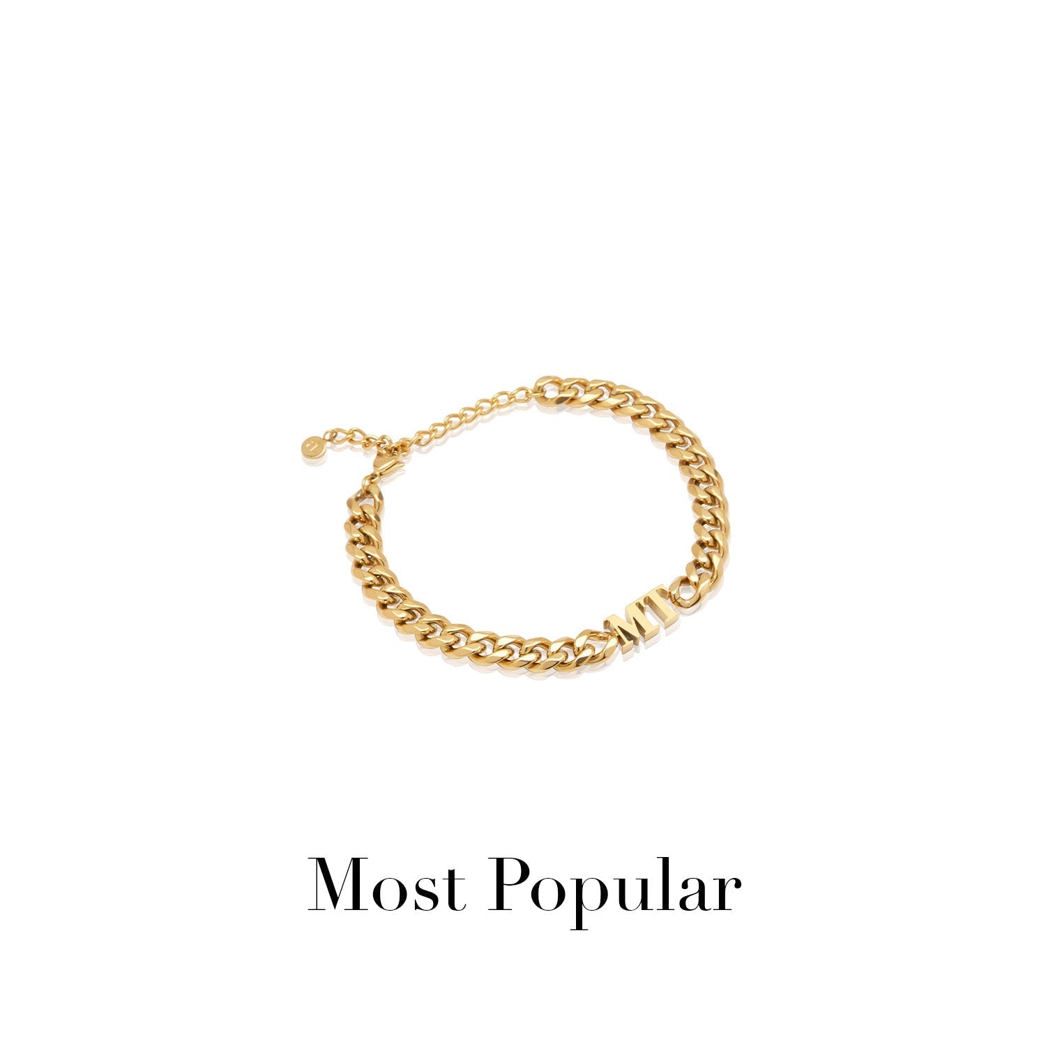 Initial Curb Bracelet