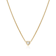 Made Mine Mini Heart Birthstone Necklace (Gold)