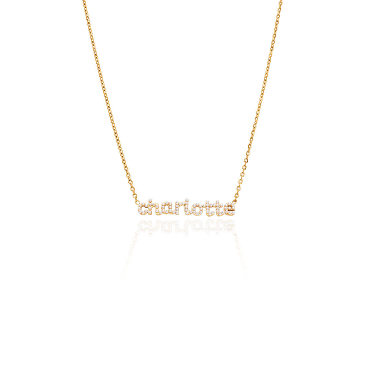 Mini Pearl Name Necklace