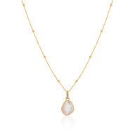 Organic Moonstone Necklace (Gold)