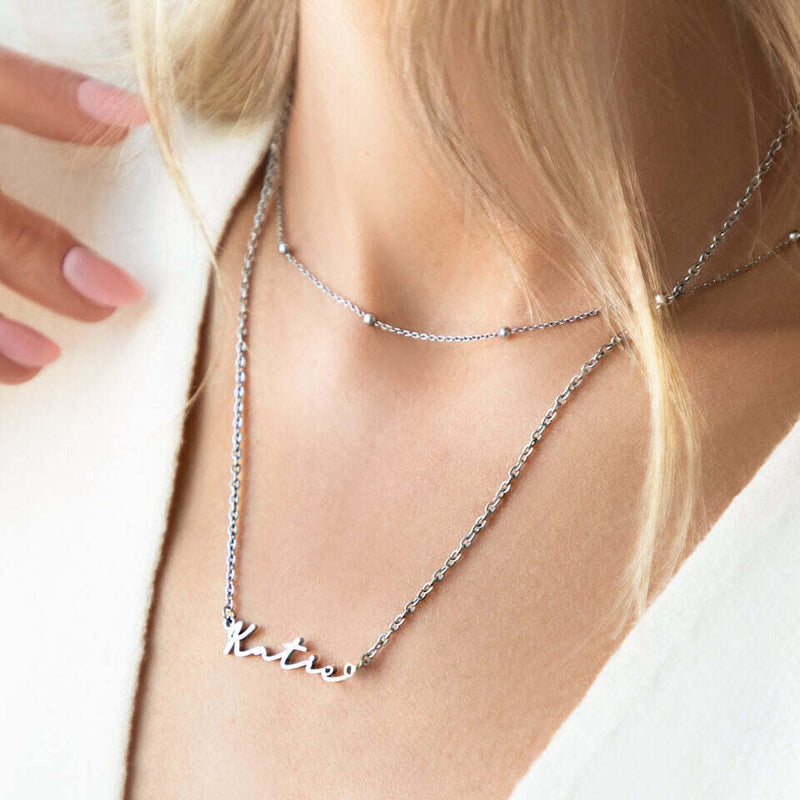 Signature Name Necklace - Silver