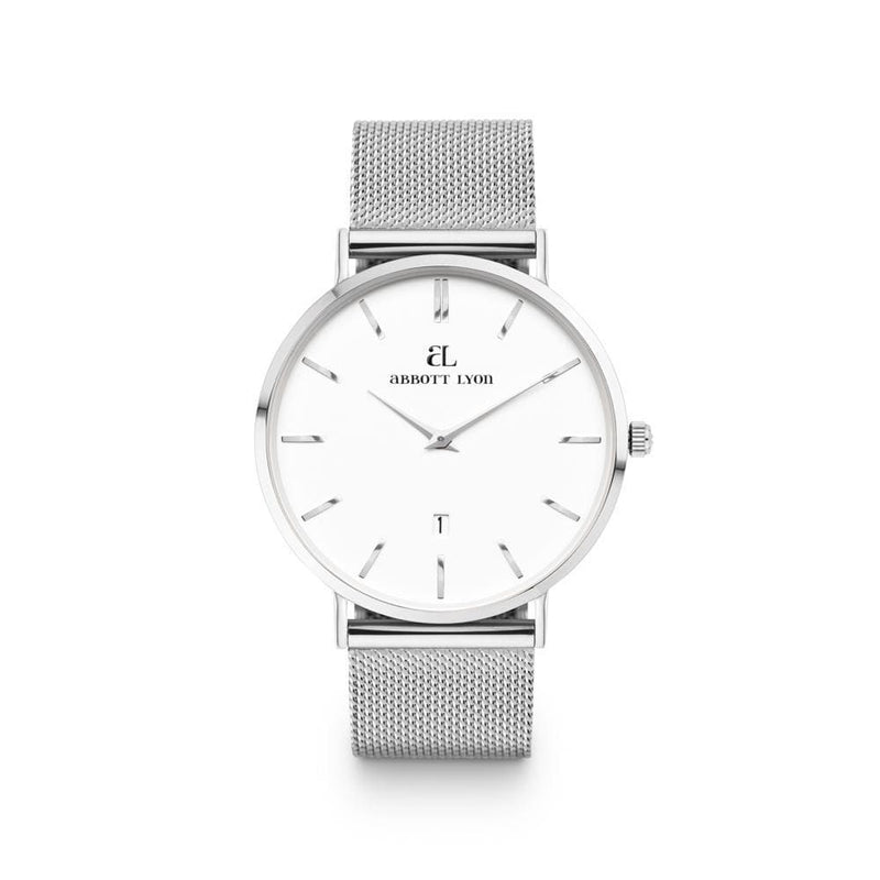 Silver Chain White Kensington 40 Watch