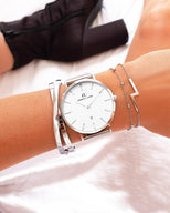 Silver Chain White Kensington 40 Watch