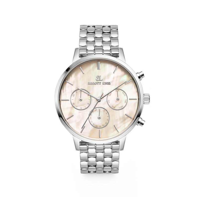 Silver Pearl Link Nueva 40 Watch