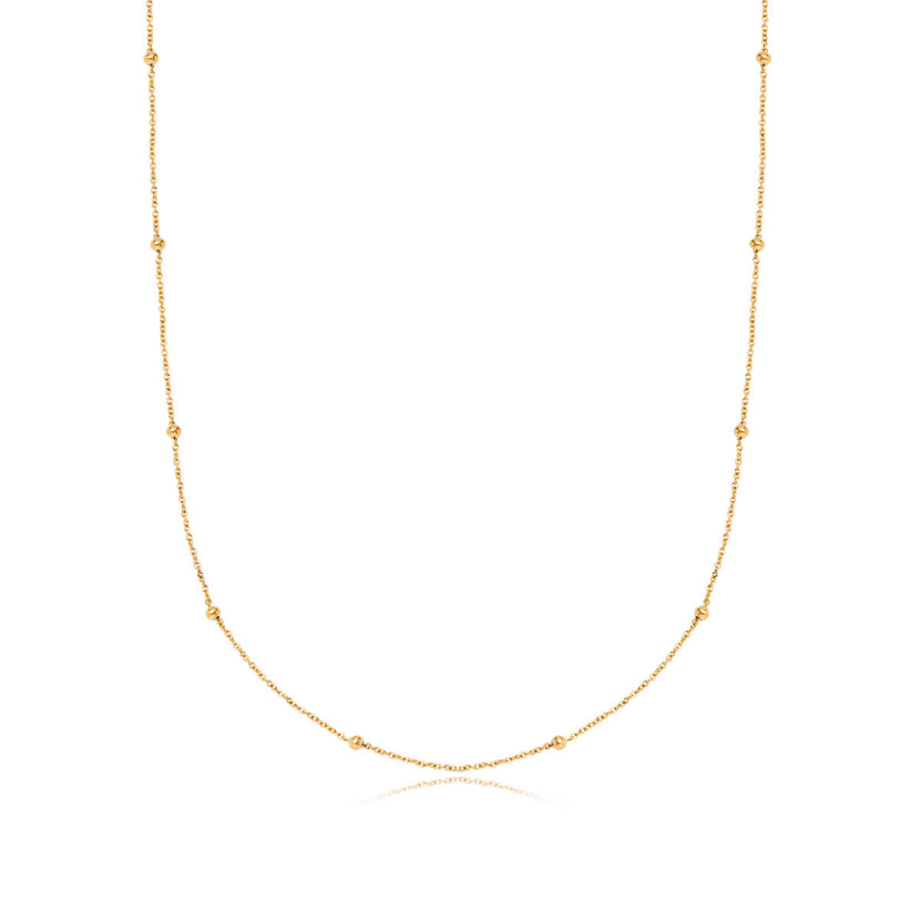 Layering Sphere Chain Necklace (Gold)