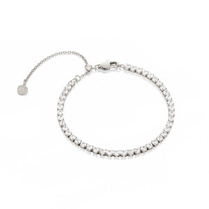 Mini Tennis Chain Bracelet (Silver)