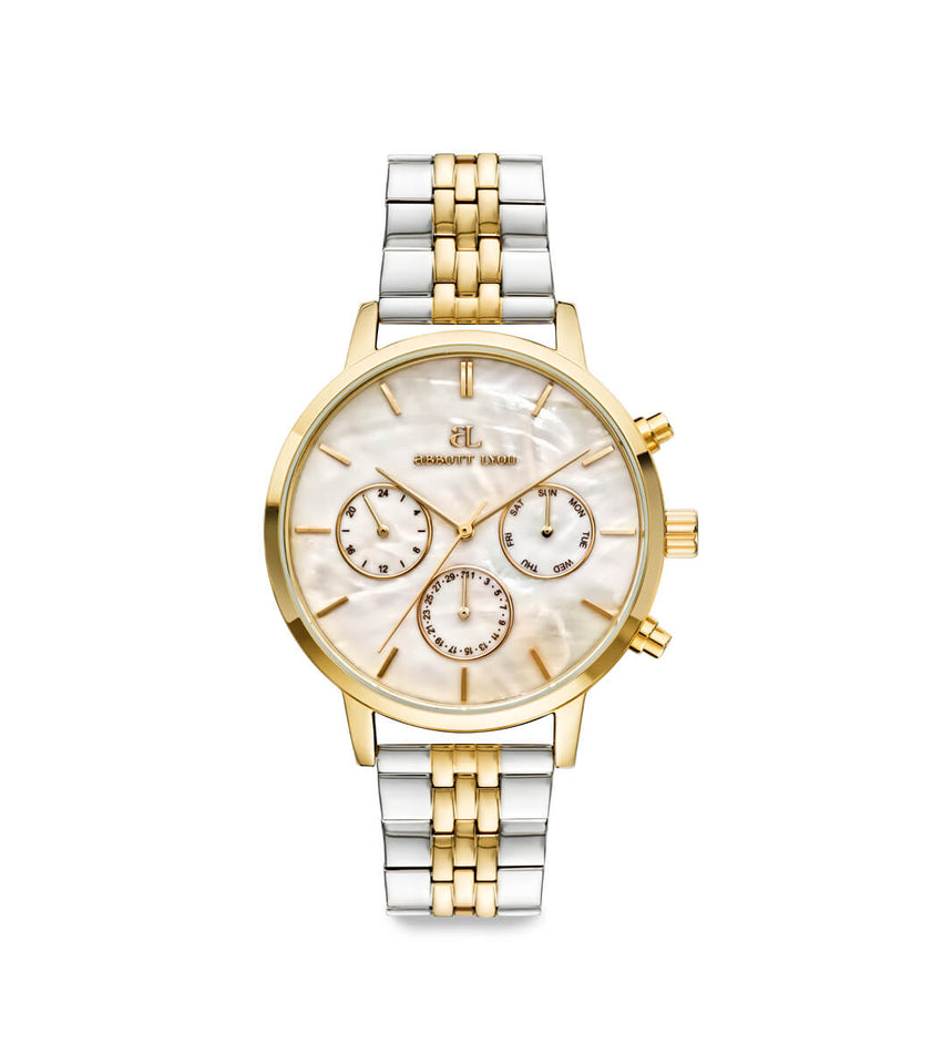 Two Tone Pearl Link Nueva 40 Watch