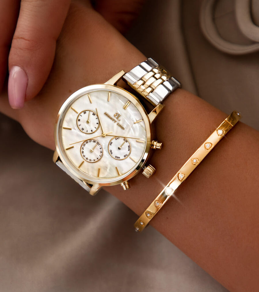 Two Tone Pearl Link Nueva 40 Watch