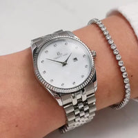 Silver Pearl Link Belgravia 36 Watch