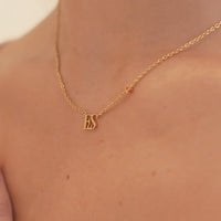 Mini Double Initial Necklace (Gold)