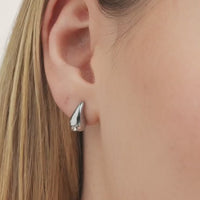 Crystal Teardrop Stud Earrings (Gold)
