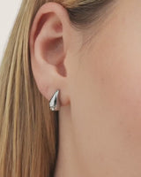 Crystal Teardrop Stud Earrings (Gold)