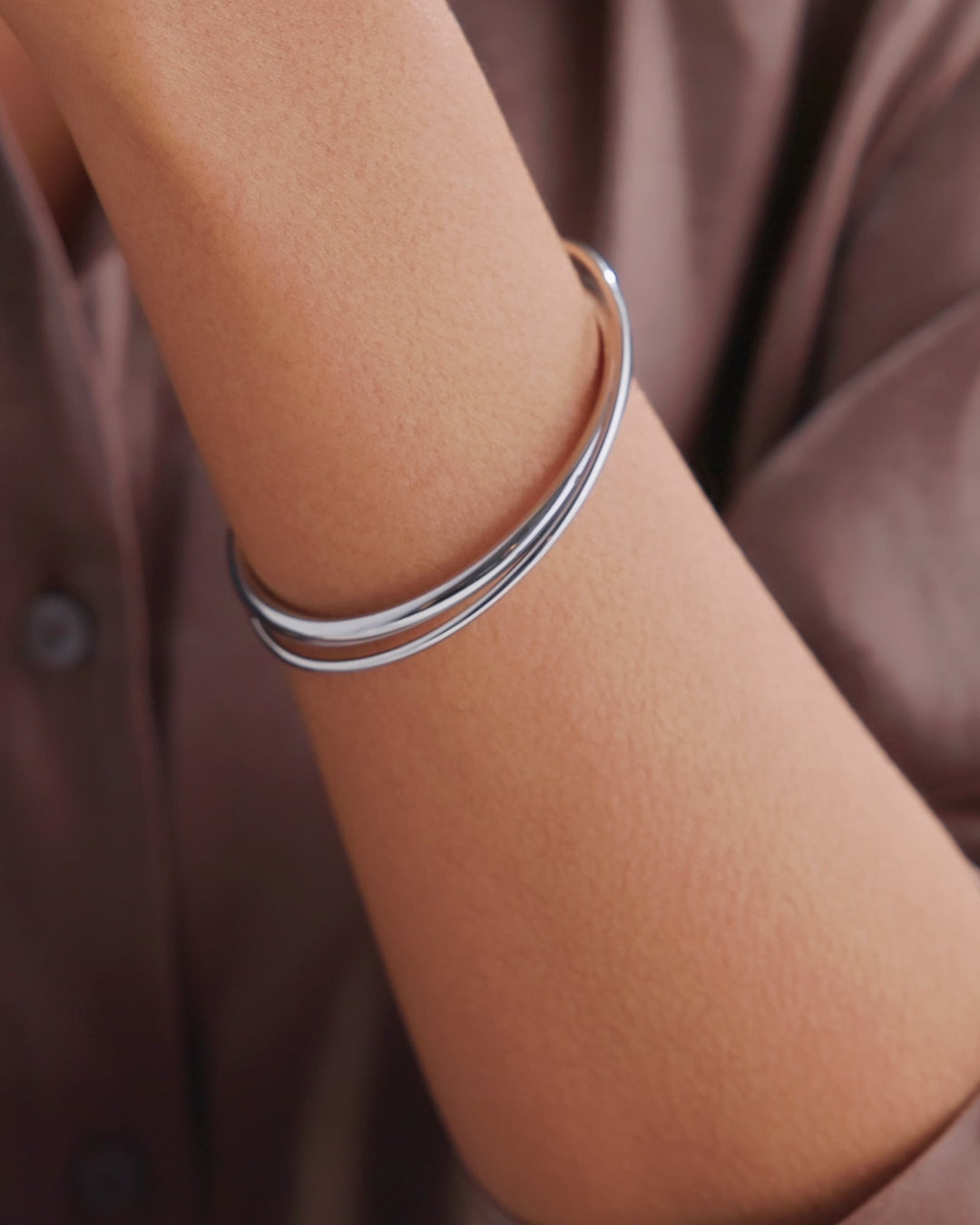 Crossover Bangle (Silver)