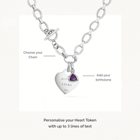 Heart Token Necklace (Silver)