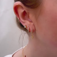 Sterling Silver Starburst Ear Bundle (Gold)