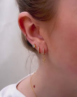 Sterling Silver Starburst Ear Bundle (Gold)