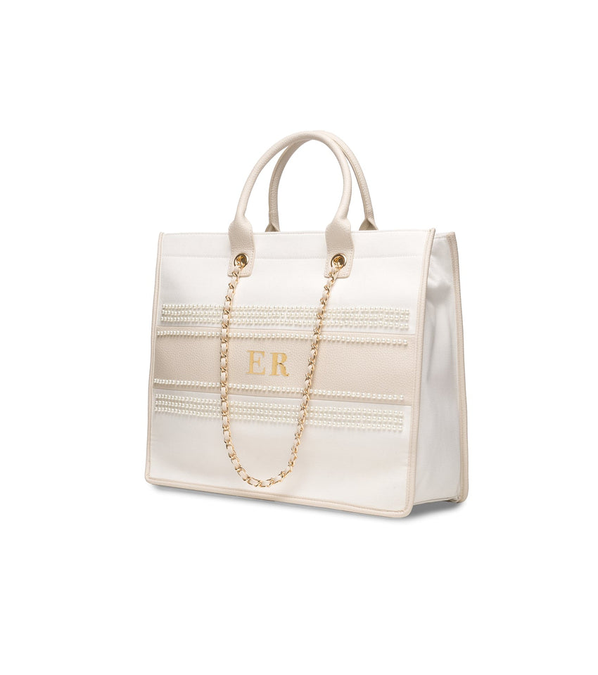 Pearl Canvas Resort Bag, Tote Handbag