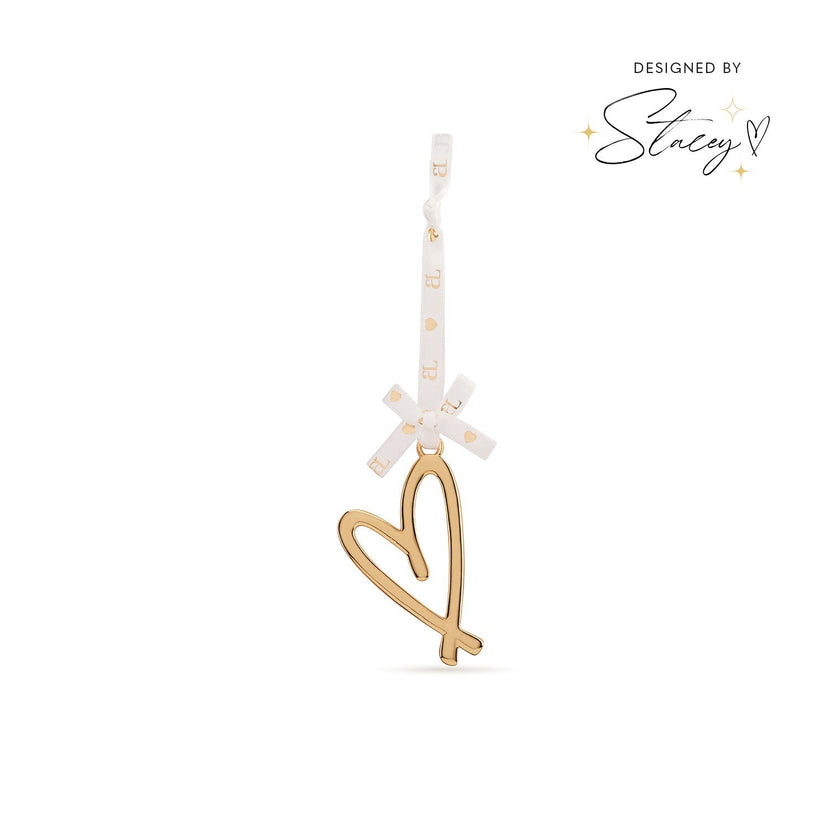 Doodle Heart Bauble (Gold)